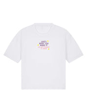Hannah Lyrics Embroidered Boxy Organic Cotton Tee