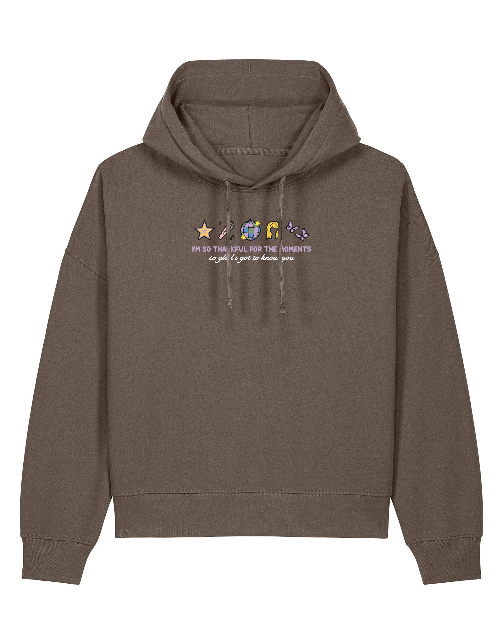 Hannah Icons Embroidered Boxy Organic Cotton Hoodie
