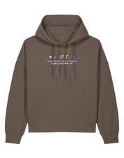 Hannah Icons Embroidered Boxy Organic Cotton Hoodie