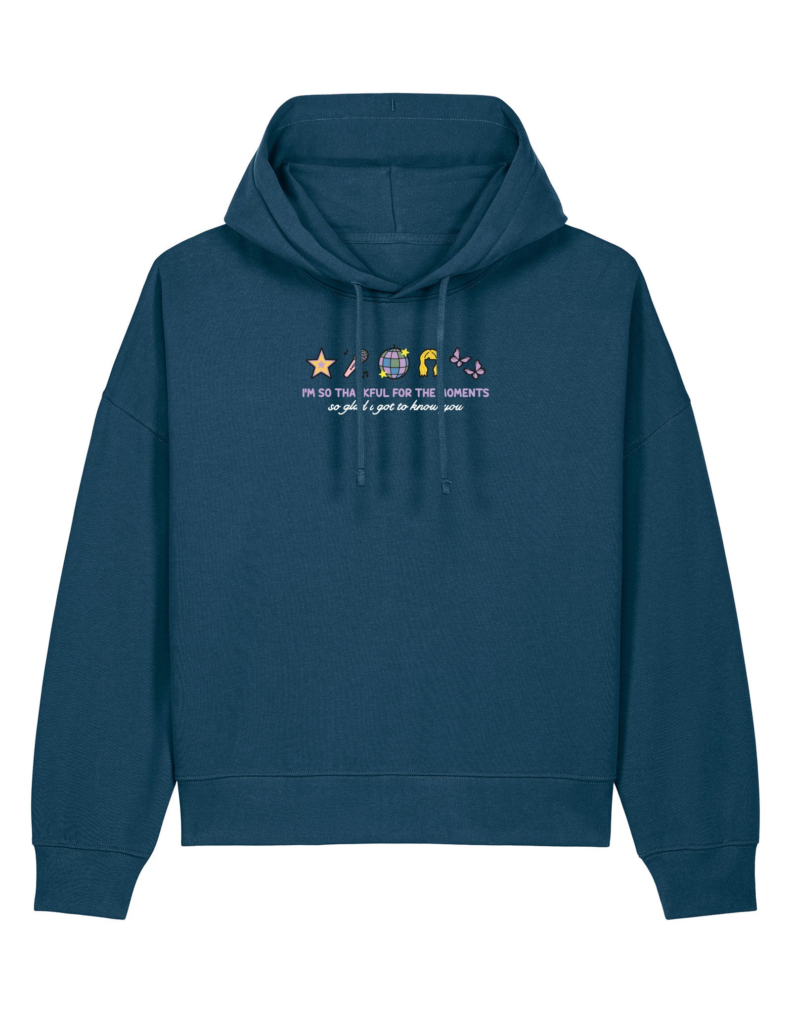 Hannah Icons Embroidered Boxy Organic Cotton Hoodie