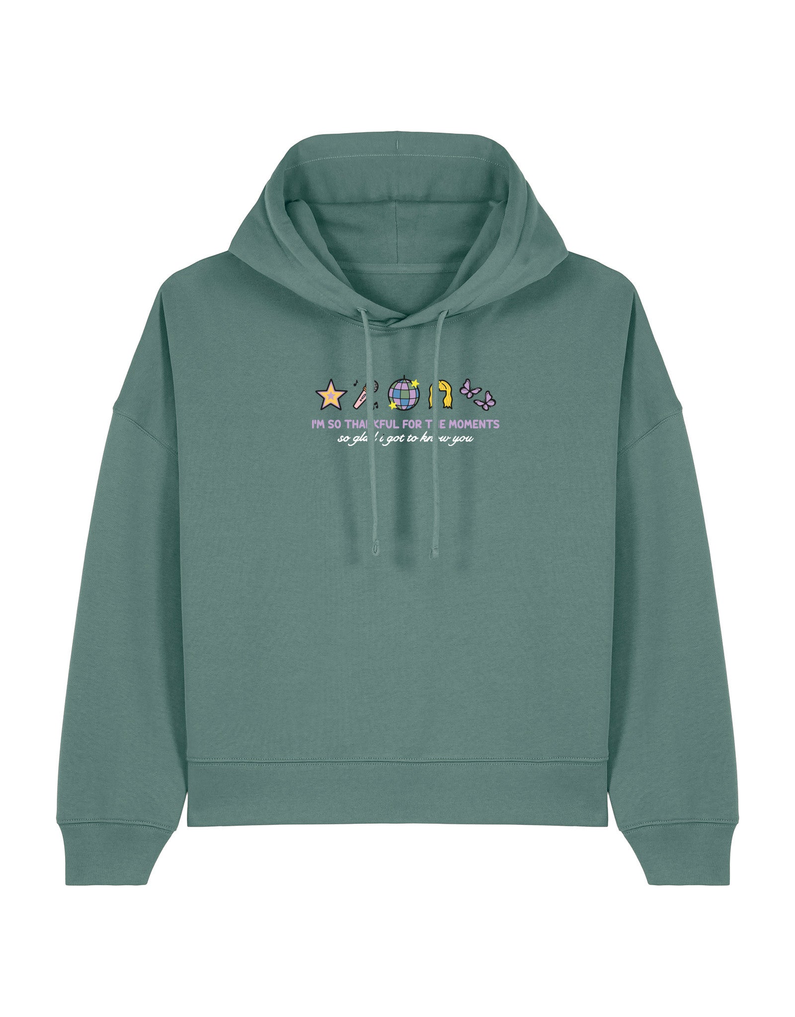 Hannah Icons Embroidered Boxy Organic Cotton Hoodie