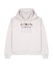 Hannah Icons Embroidered Boxy Organic Cotton Hoodie