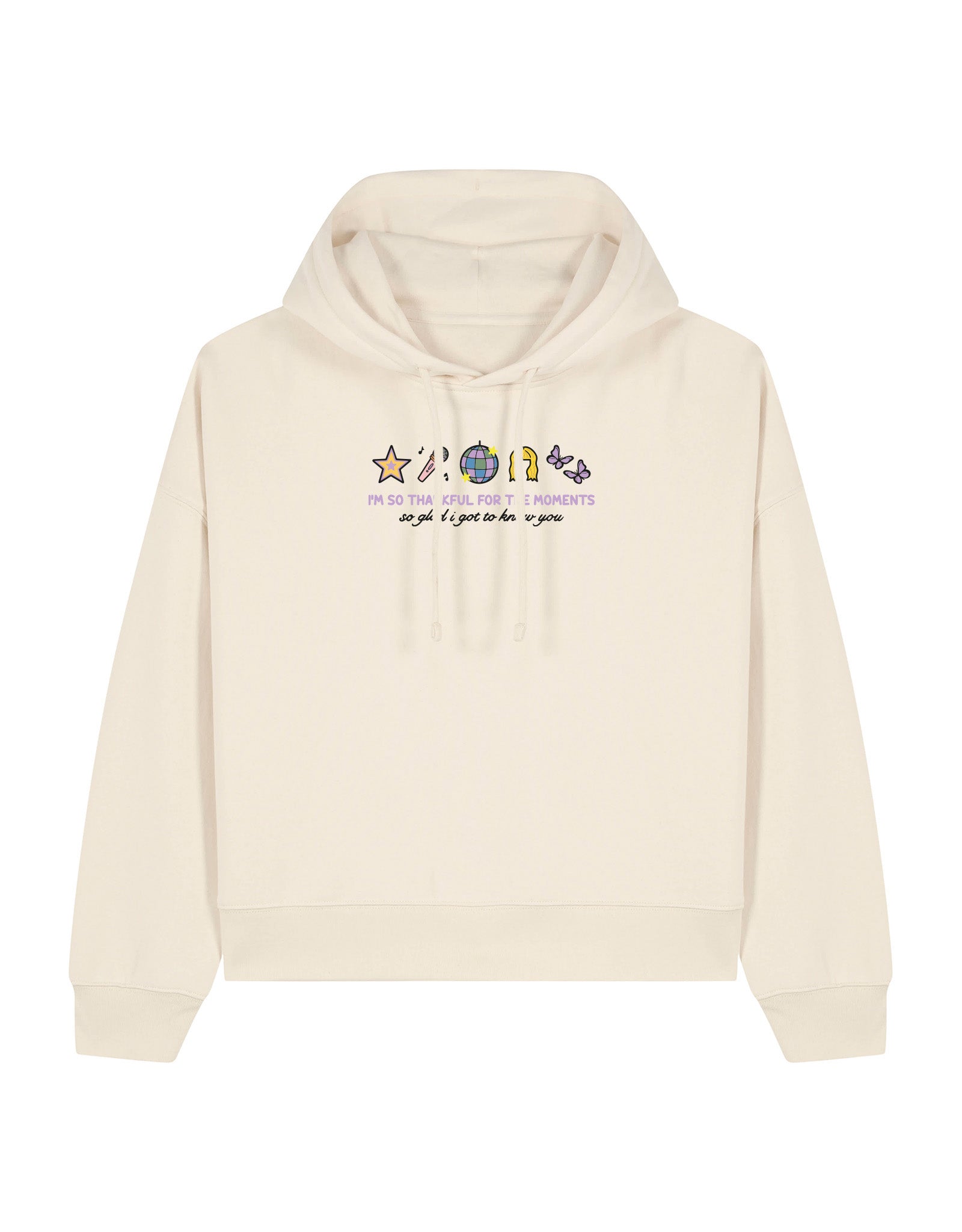 Hannah Icons Embroidered Boxy Organic Cotton Hoodie