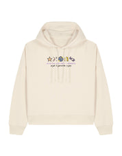 Hannah Icons Embroidered Boxy Organic Cotton Hoodie