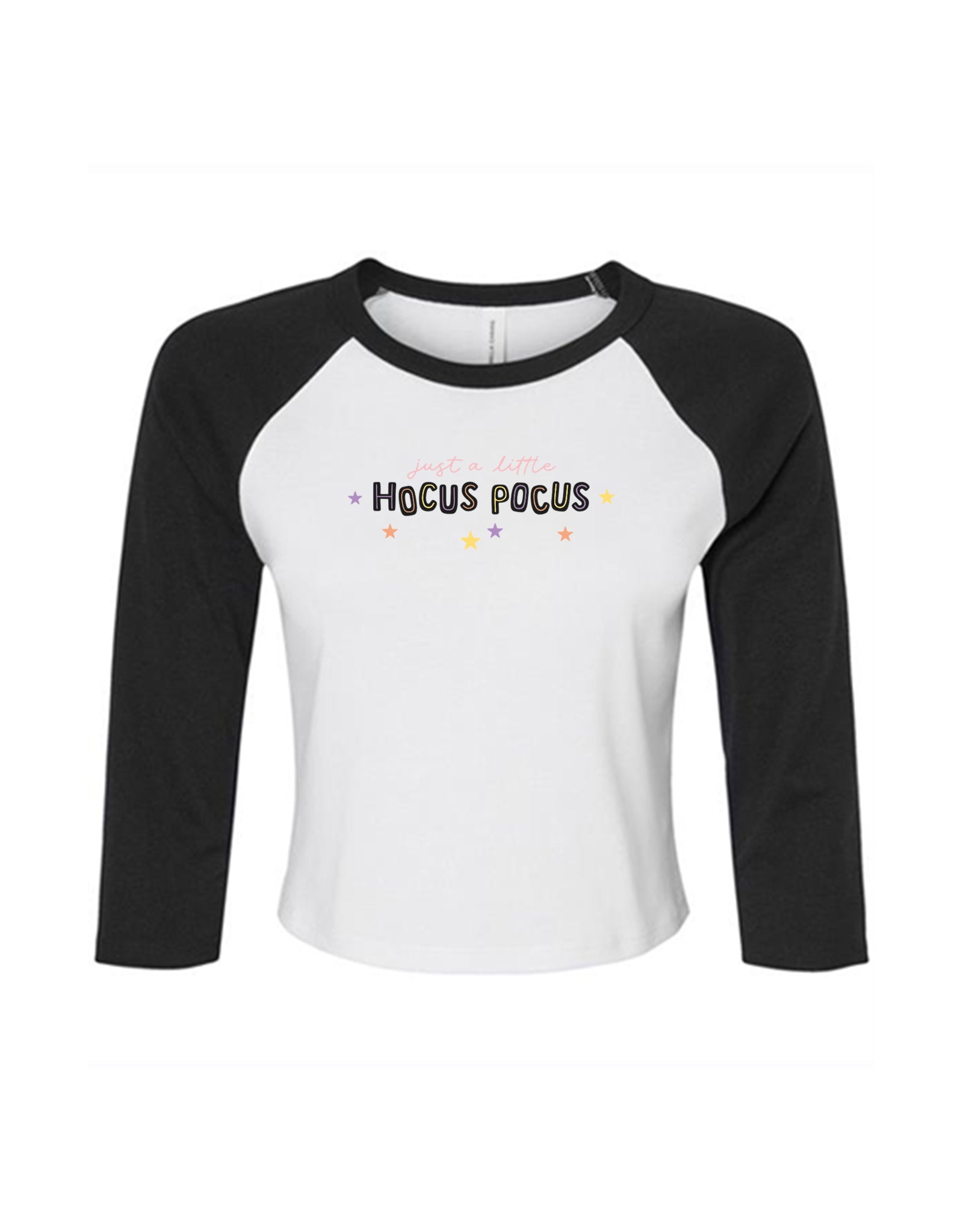 Hocus Pocus Embroidered Micro Rib 3/4 Sleeve Tee