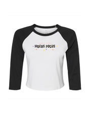 Hocus Pocus Embroidered Micro Rib 3/4 Sleeve Tee