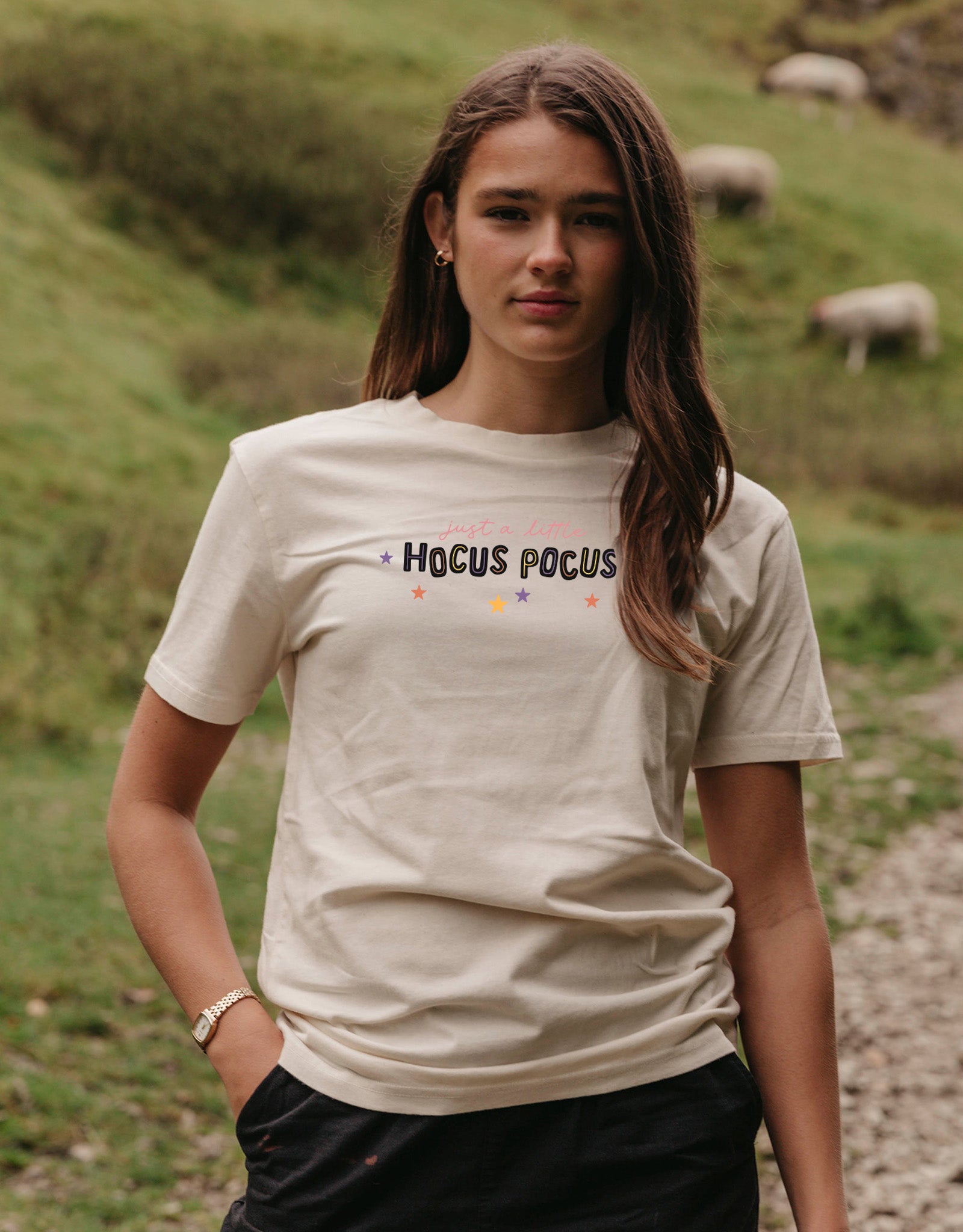 Hocus Pocus Embroidered Organic Cotton T-Shirt