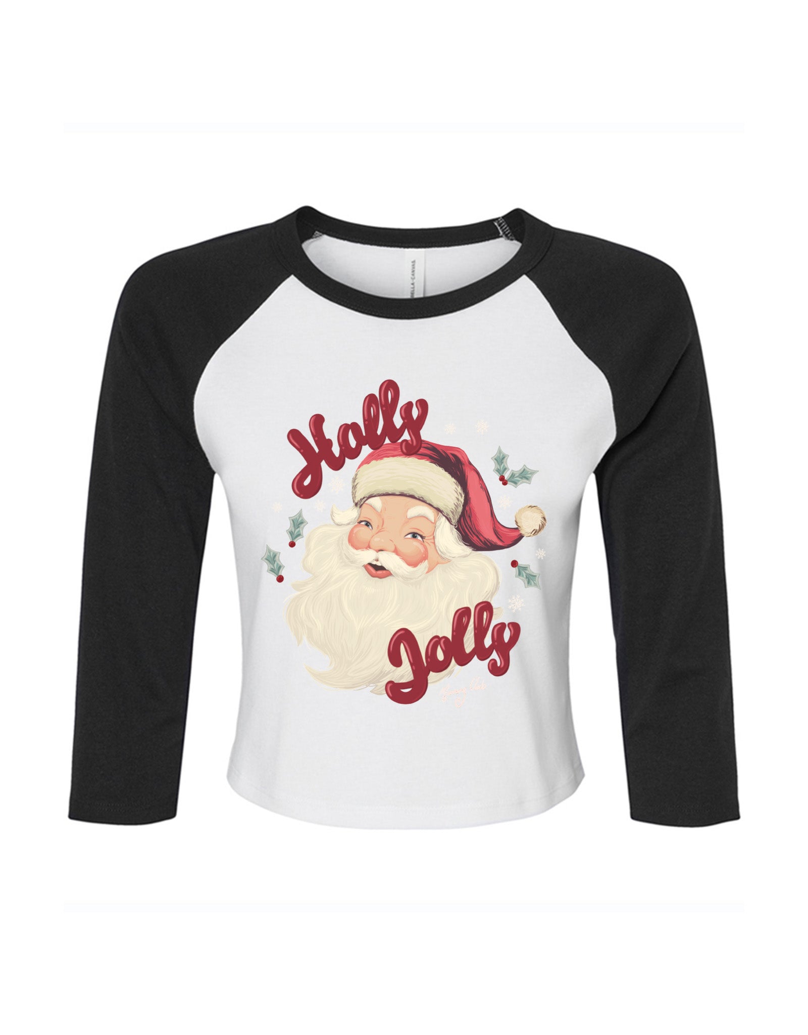 Holly Jolly Micro Rib 3/4 Sleeve Tee