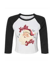 Holly Jolly Micro Rib 3/4 Sleeve Tee