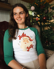 Holly Jolly Micro Rib 3/4 Sleeve Tee