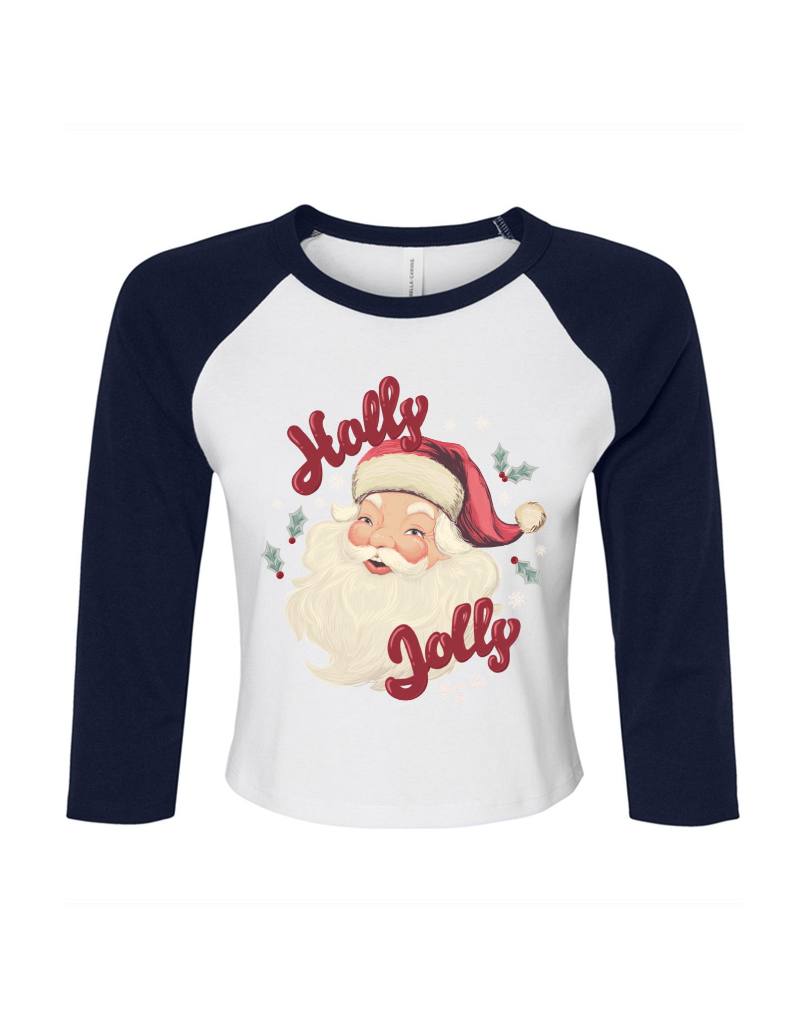 Holly Jolly Micro Rib 3/4 Sleeve Tee