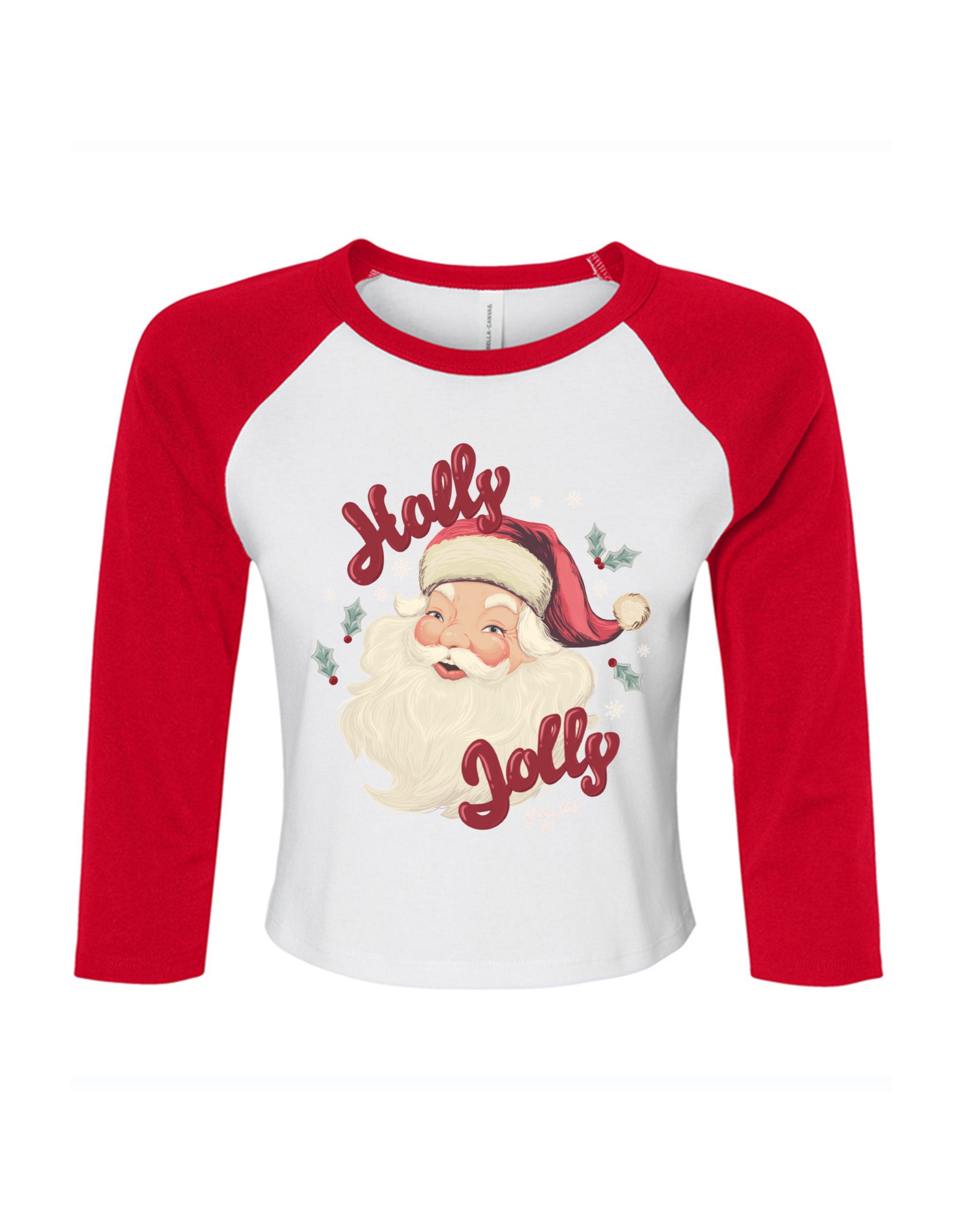 Holly Jolly Micro Rib 3/4 Sleeve Tee