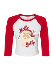 Holly Jolly Micro Rib 3/4 Sleeve Tee