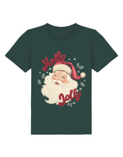 Holly Jolly Santa Organic Cotton Childrens T-Shirt