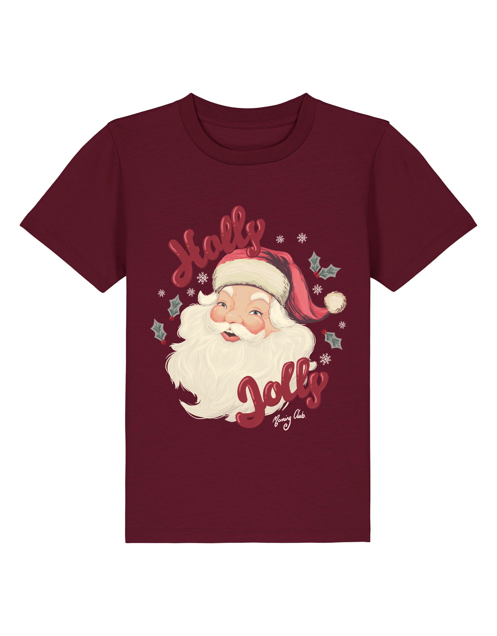 Holly Jolly Santa Organic Cotton Childrens T-Shirt