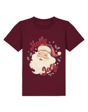 Holly Jolly Santa Organic Cotton Childrens T-Shirt