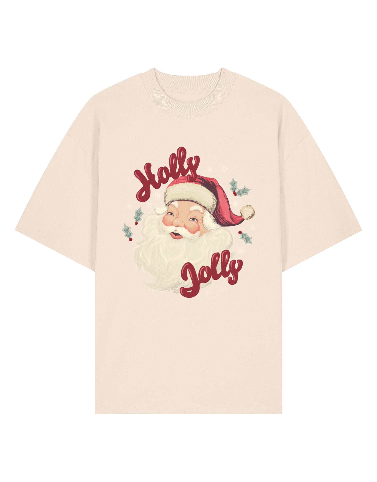 Holly Jolly Oversized Organic Cotton Tee