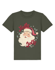 Holly Jolly Santa Organic Cotton Childrens T-Shirt