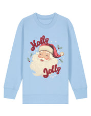 Holly Jolly Santa Organic Cotton Childrens Sweatshirt