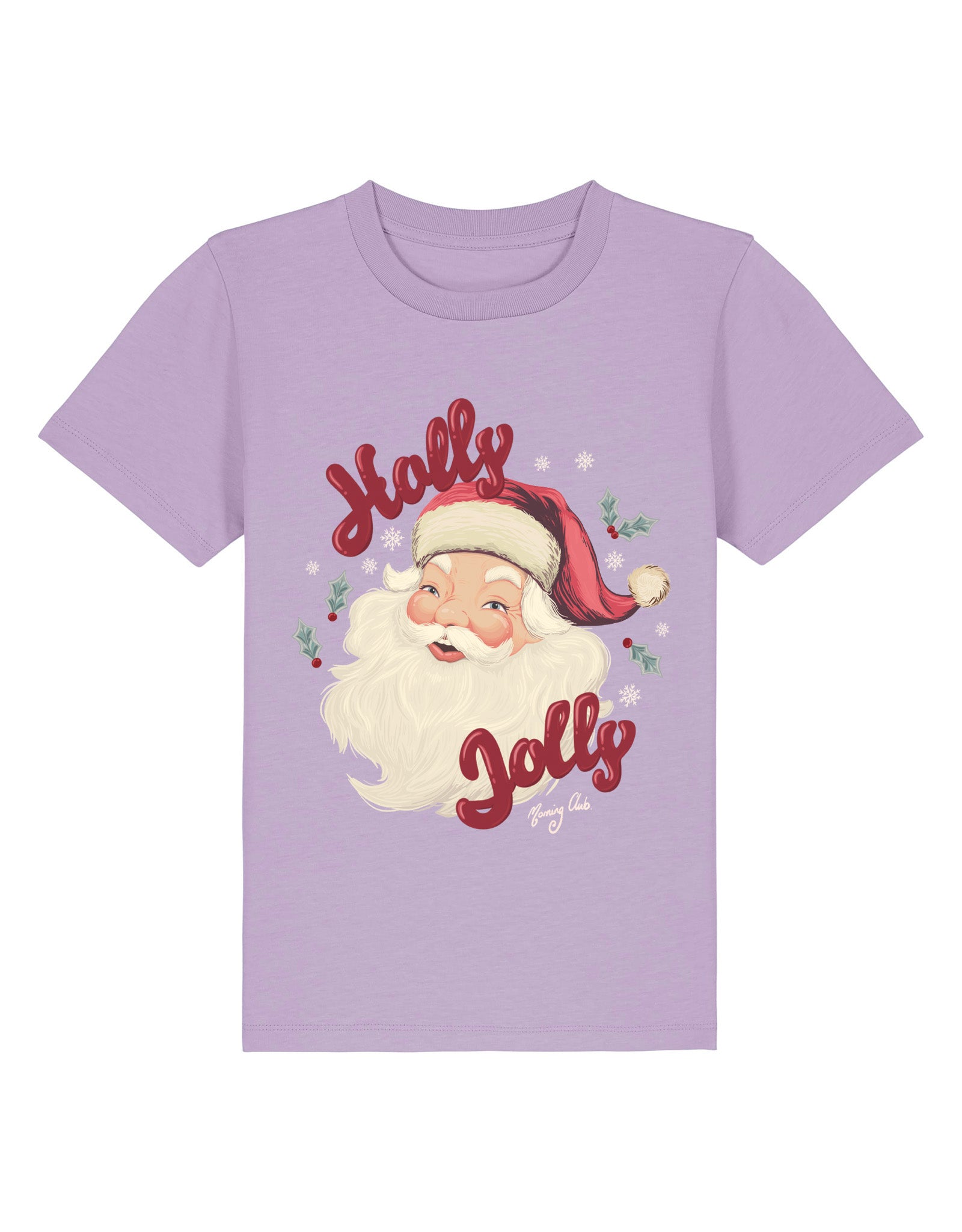 Holly Jolly Santa Organic Cotton Childrens T-Shirt