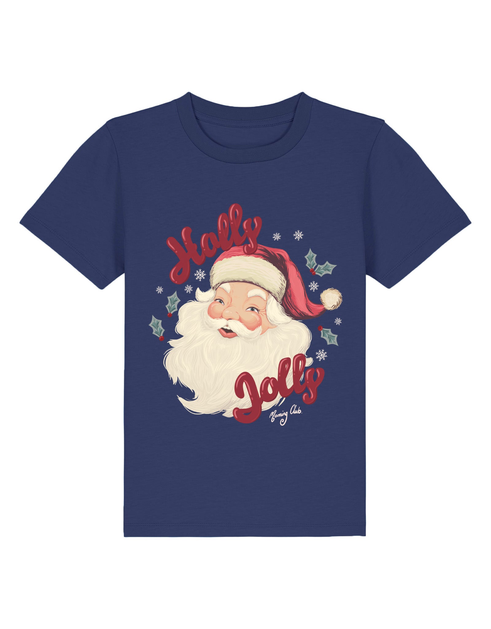 Holly Jolly Santa Organic Cotton Childrens T-Shirt
