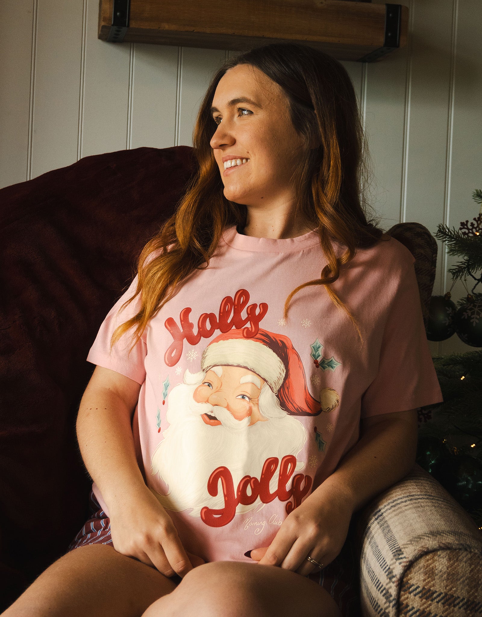Holly Jolly Santa Organic Cotton T-Shirt