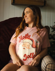 Holly Jolly Santa Organic Cotton T-Shirt