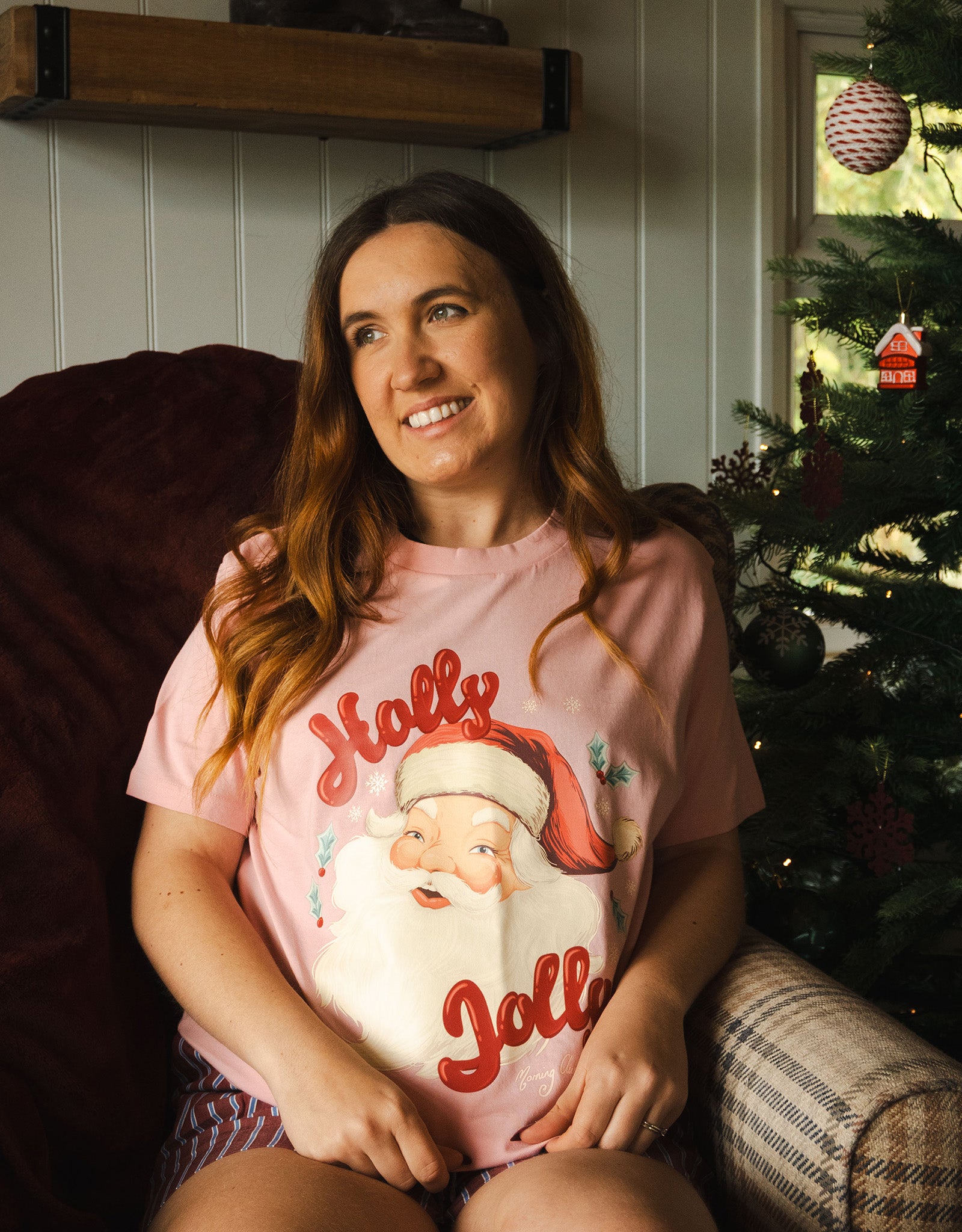 Holly Jolly Santa Organic Cotton T-Shirt
