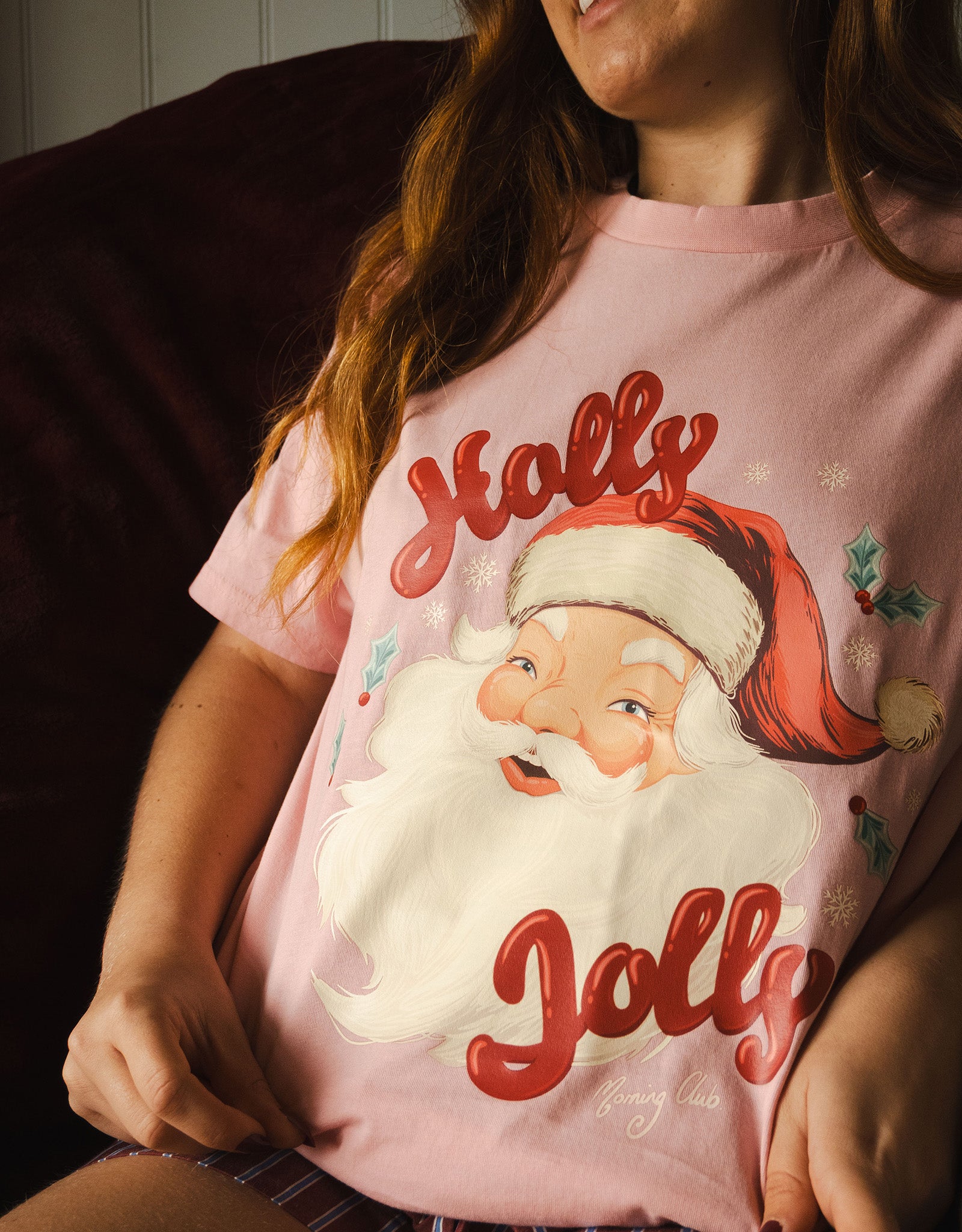Holly Jolly Santa Organic Cotton T-Shirt