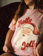 Holly Jolly Santa Organic Cotton T-Shirt