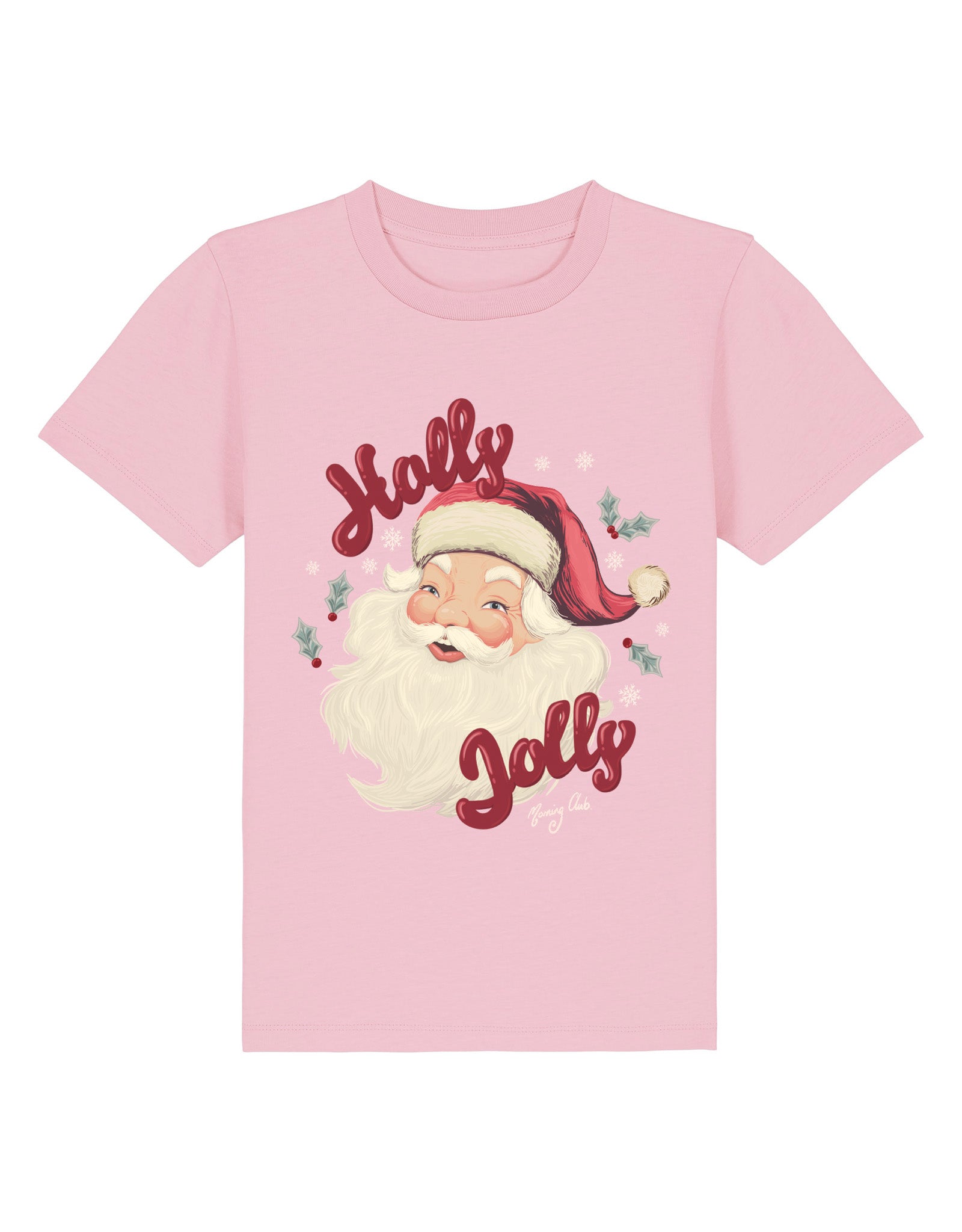 Holly Jolly Santa Organic Cotton Childrens T-Shirt