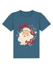 Holly Jolly Santa Organic Cotton Childrens T-Shirt