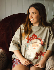 Holly Jolly Oversized Organic Cotton Tee