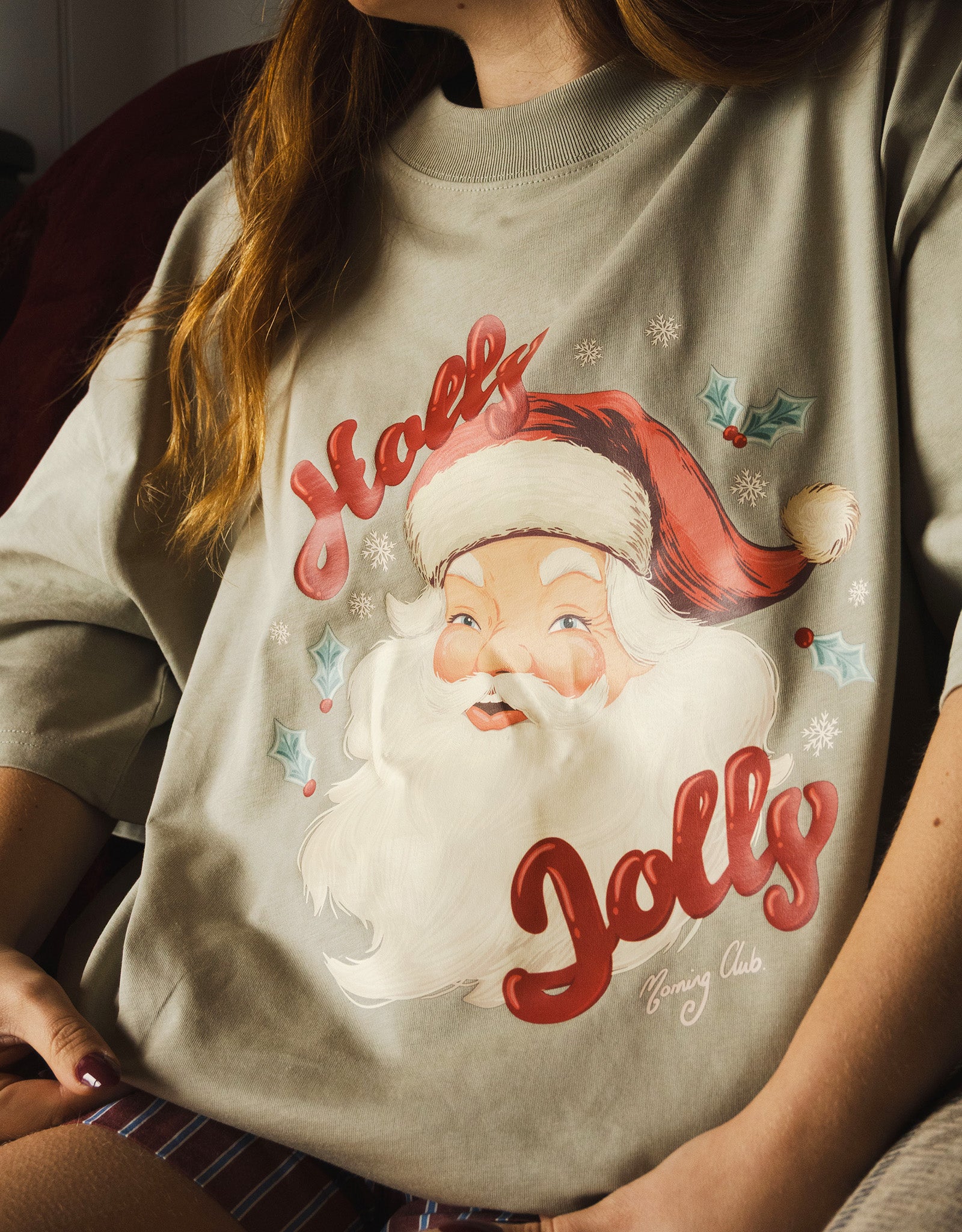 Holly Jolly Oversized Organic Cotton Tee