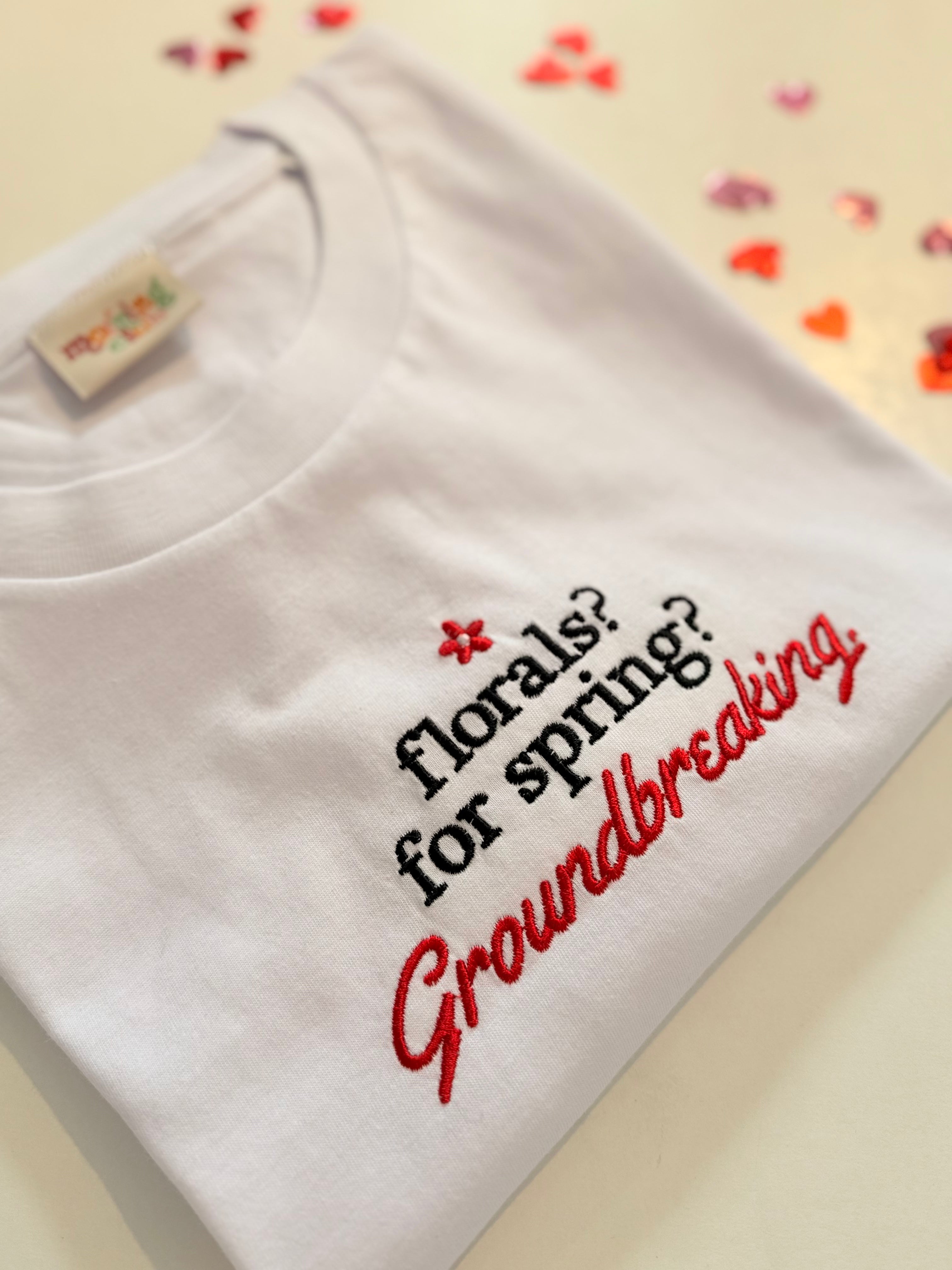 Groundbreaking Embroidered Organic Cotton T-Shirt