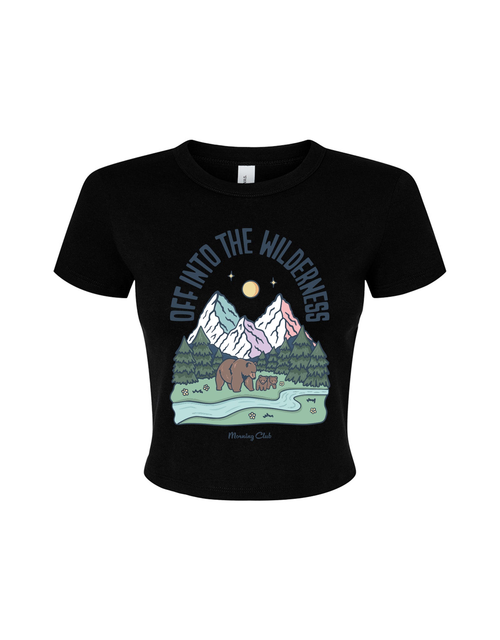 Into The Wilderness Printed Micro Rib Baby Tee
