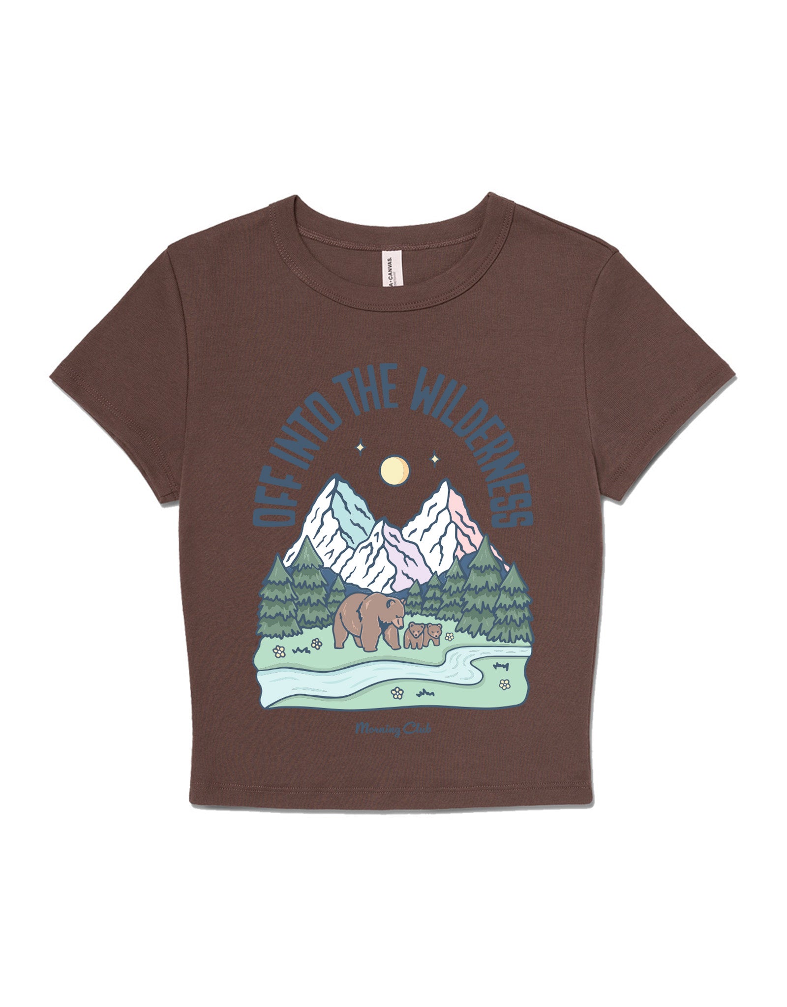 Into The Wilderness Printed Micro Rib Baby Tee