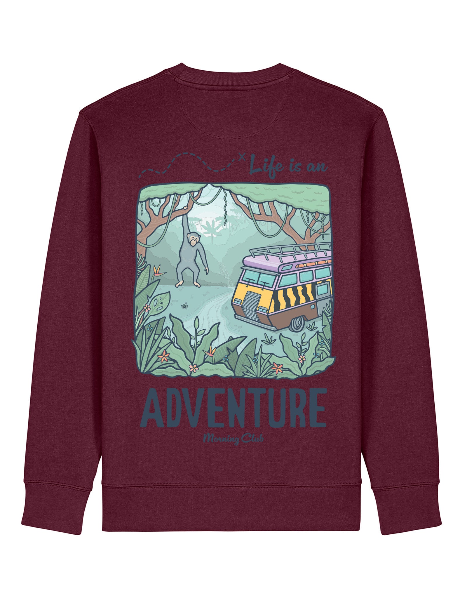 Life Is An Adventure Printed Organic Cotton Sweatshirt