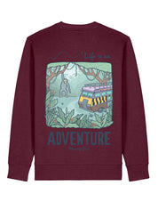 Life Is An Adventure Printed Organic Cotton Sweatshirt