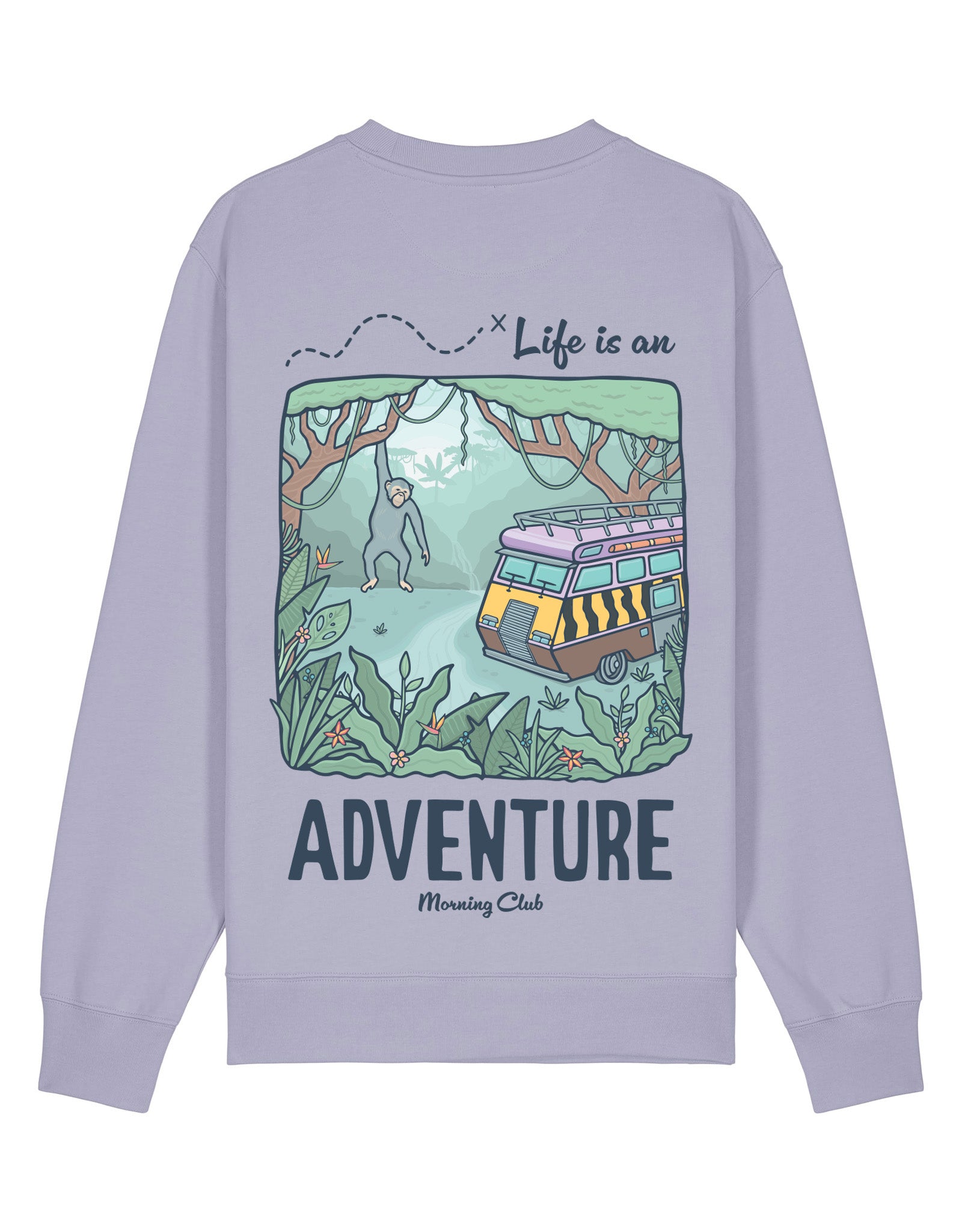 Life Is An Adventure Printed Organic Cotton Sweatshirt