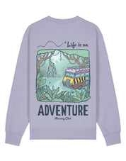 Life Is An Adventure Printed Organic Cotton Sweatshirt