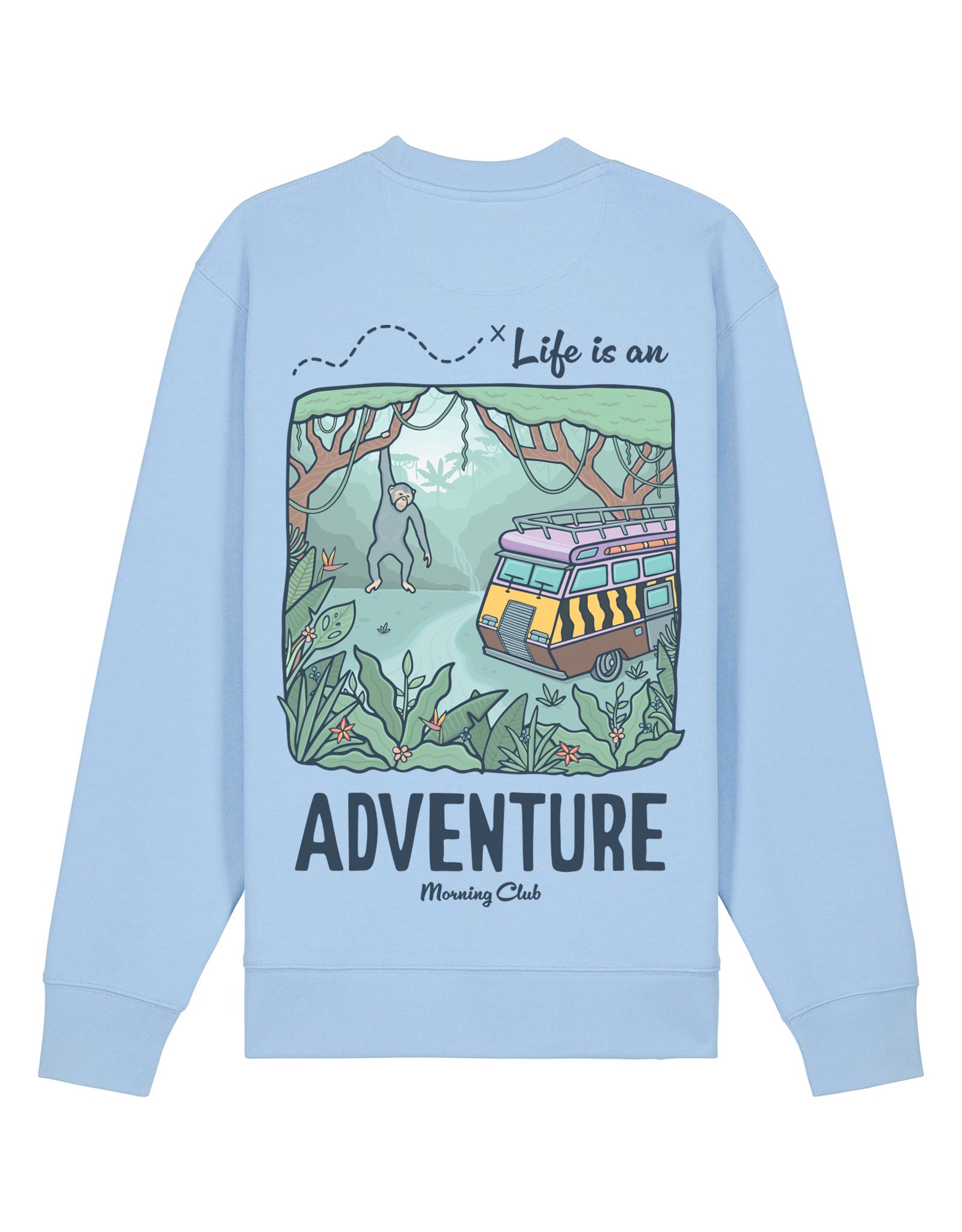 Life Is An Adventure Printed Organic Cotton Sweatshirt