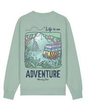Life Is An Adventure Printed Organic Cotton Sweatshirt