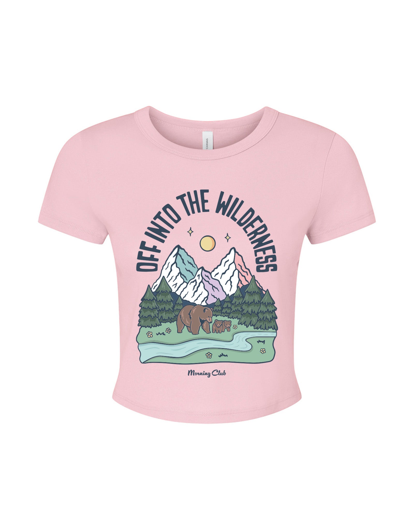 Into The Wilderness Printed Micro Rib Baby Tee