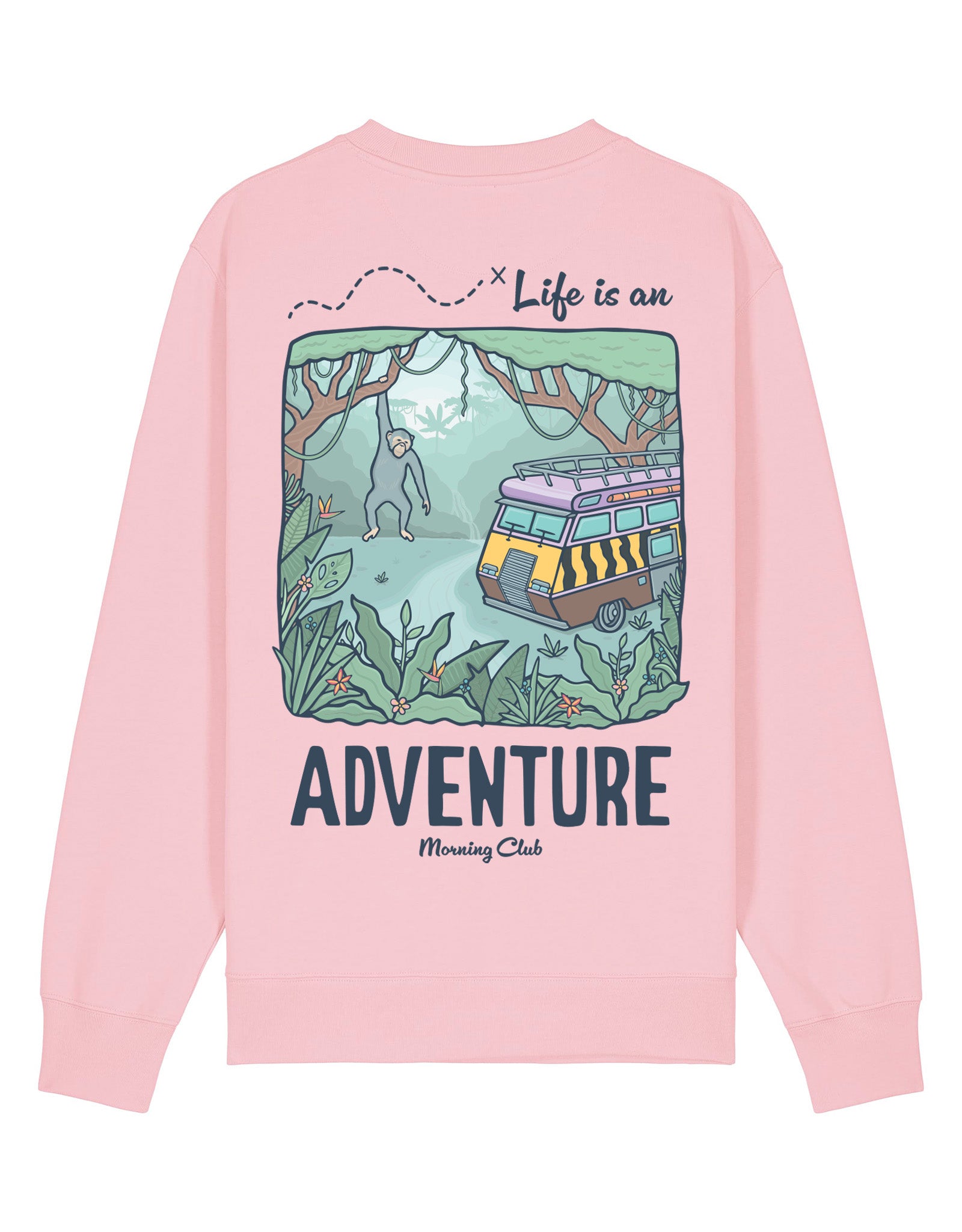 Life Is An Adventure Printed Organic Cotton Sweatshirt