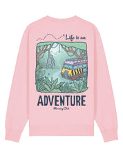Life Is An Adventure Printed Organic Cotton Sweatshirt