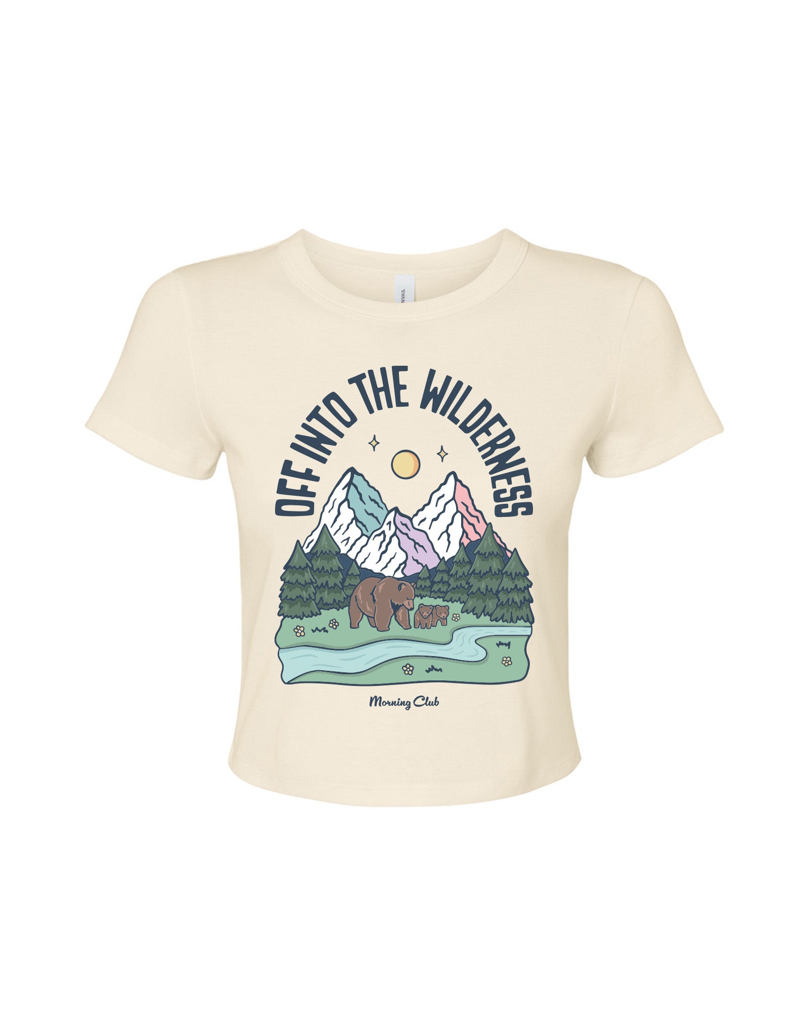 Into The Wilderness Printed Micro Rib Baby Tee