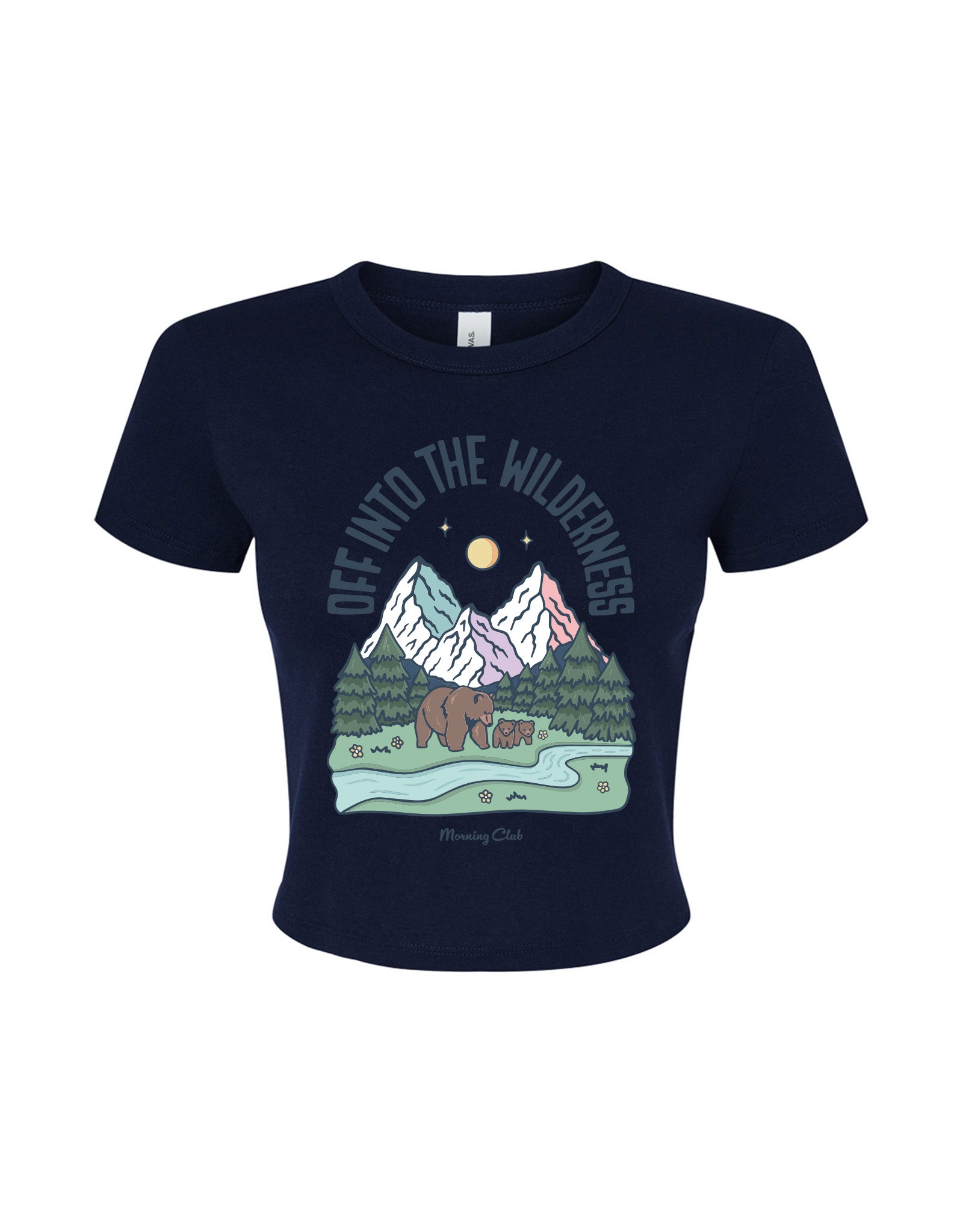 Into The Wilderness Printed Micro Rib Baby Tee