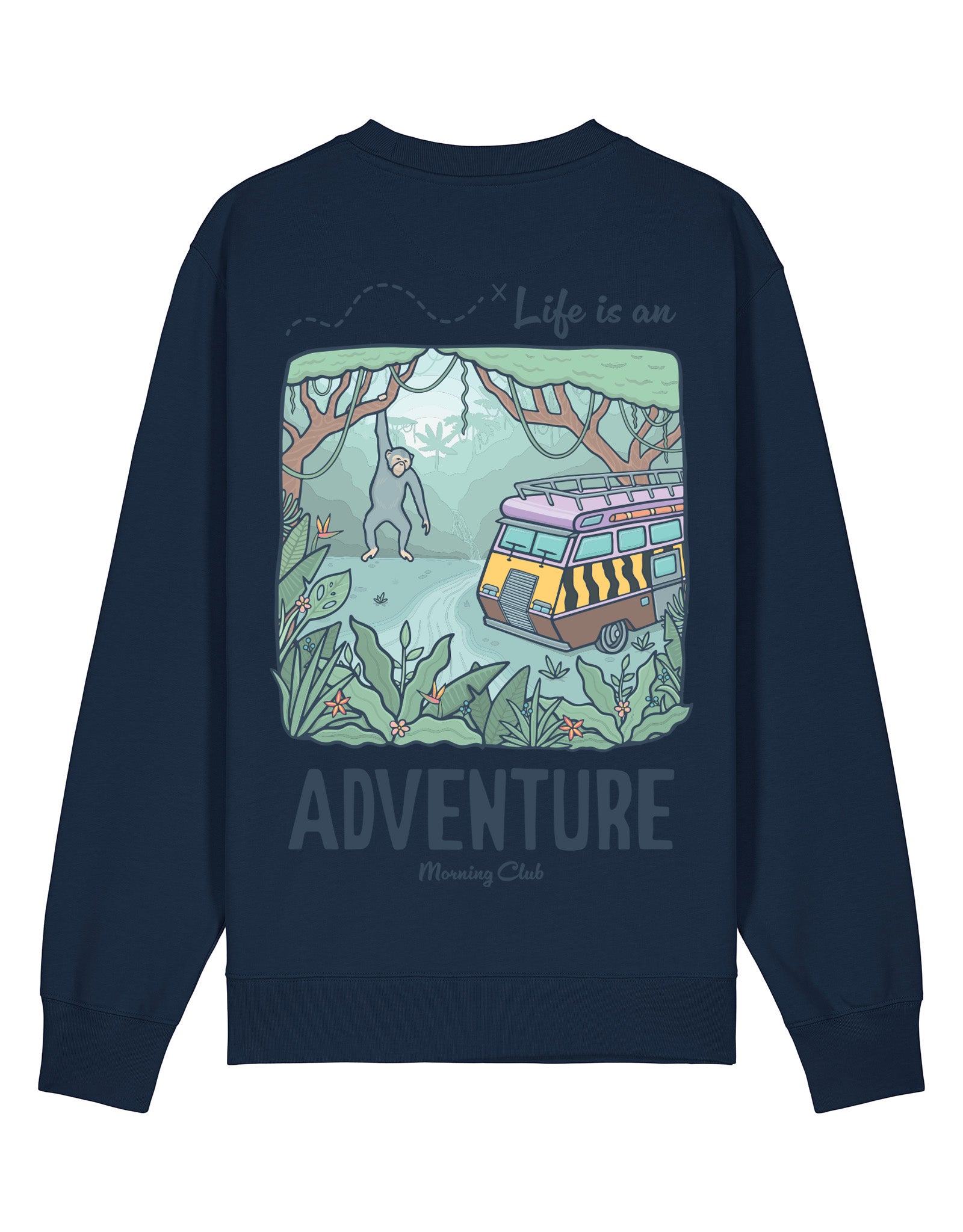 Life Is An Adventure Printed Organic Cotton Sweatshirt