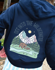 Into The Wilderness Printed Boxy Organic Cotton Zip Hoodie